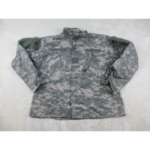 Army Jacket Mens Large Green Camouflage Coat Ripstop Combat Utility Workwear*